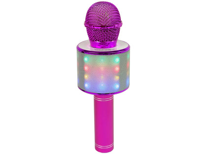 Wireless Microphone USB Speaker Karaoke Recording Model WS-858 Pink