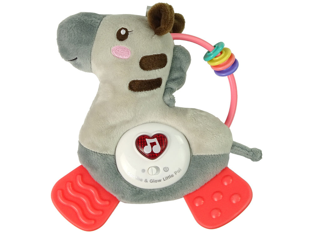 Interactive Educational Zebra Grey Sound Melodies Teether Rattle