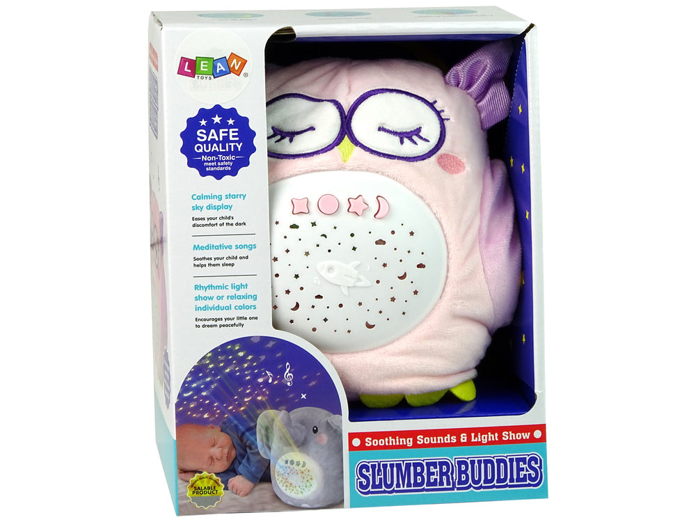 Sweet Plush Owl Colourful Star Projector Melody