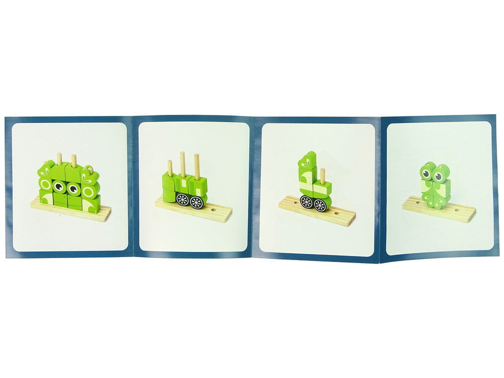 Creative Spatial Wooden Bricks 3D Frog Puzzle