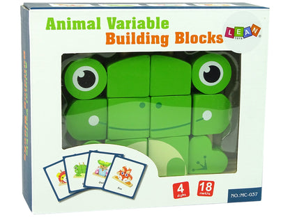 Creative Spatial Wooden Bricks 3D Frog Puzzle