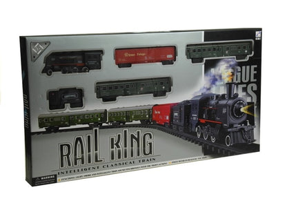 Rail King Train Set Smoke Realistic Toy Locomotive