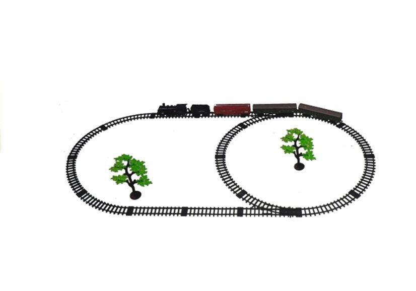 Rail King Train Set Smoke Realistic Toy Locomotive