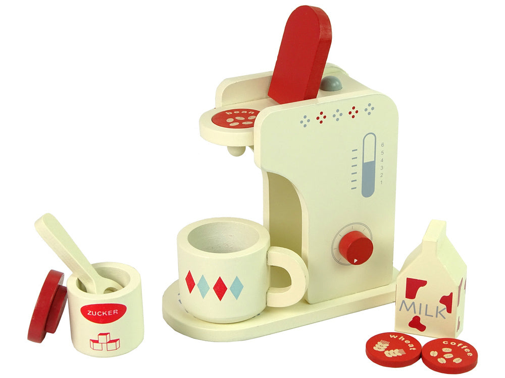 Wooden Coffee Maker Accessories Kitchen Kids