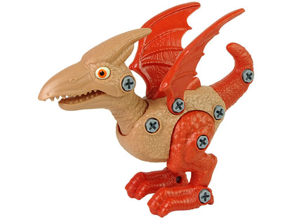 Set Dinosaur Pterodactyl with Egg DIY Screwdriver Red