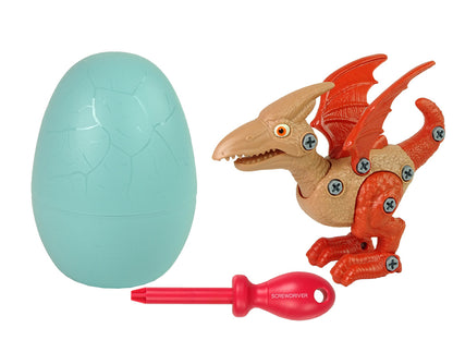 Set Dinosaur Pterodactyl with Egg DIY Screwdriver Red