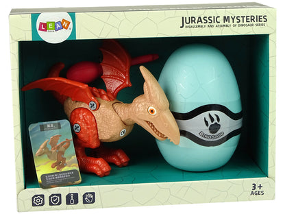 Set Dinosaur Pterodactyl with Egg DIY Screwdriver Red