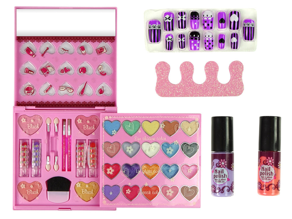 Beauty Set Big Palette Shadows Lipsticks Nail Lacquers