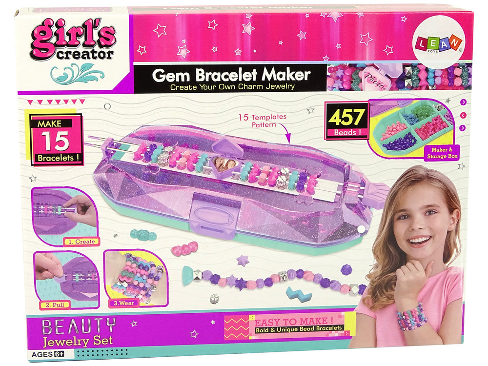 Bracelet Making Set Coloured Beads Container Creator