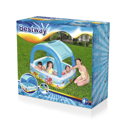 Inflatable Pool For Children With A Canopy 140 x 140 x 114 cm Bestway 52192