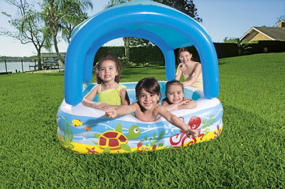 Inflatable Pool For Children With A Canopy 140 x 140 x 114 cm Bestway 52192