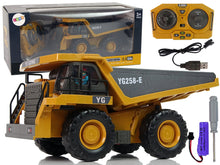 RC sklápěcí nákladní auto s dálkovým ovládáním 2.4G – žluté