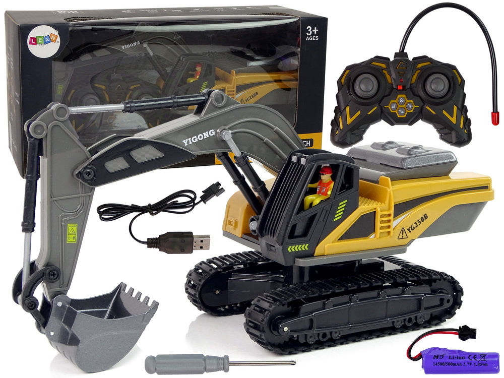 RC bagr Caterpillar s dálkovým ovládáním 2.4G – žlutý