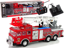 RC hasičské auto s výsuvným žebříkem a pedály – 50 cm