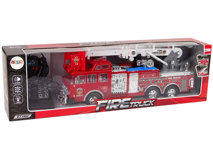 RC hasičské auto s výsuvným žebříkem a pedály – 50 cm