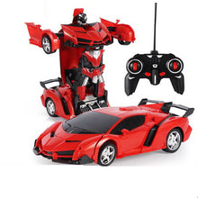 Auto robot transformer s dálkovým ovládáním 2v1 – červené
