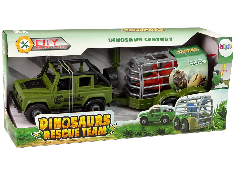 Dinosauří terénní transportér s dinosaurem – DIY stavebnice