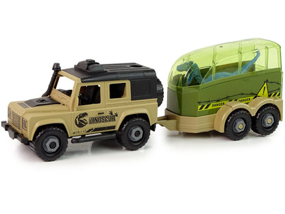 Terénní auto s přepravníkem dinosaurů – DIY stavebnice