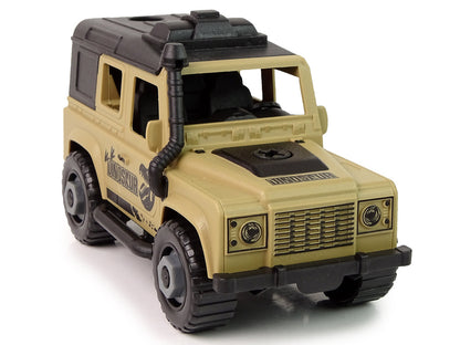 Terénní auto s přepravníkem dinosaurů – DIY stavebnice