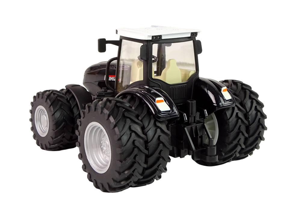 RC traktor na dálkové ovládání 2.4G s kovovým tělem – černý