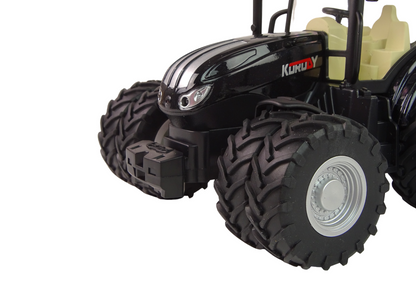 RC traktor na dálkové ovládání 2.4G s kovovým tělem – černý