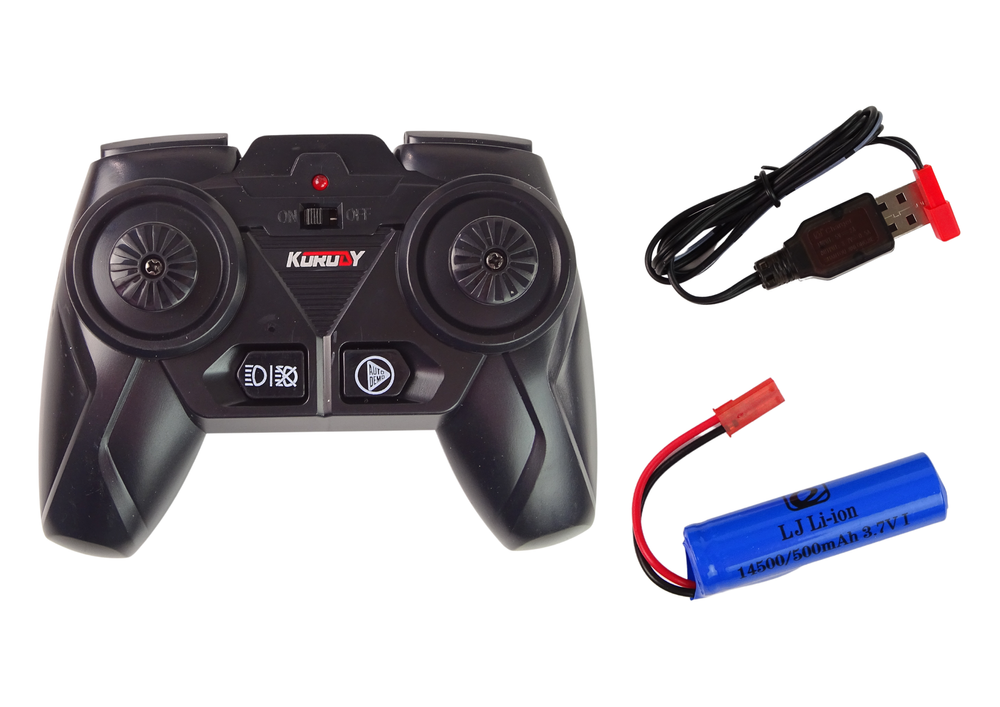 RC traktor na dálkové ovládání 2.4G s kovovým tělem – černý
