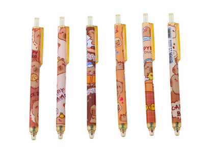 Sada 6 propisek s motivem kapybary – modré pero