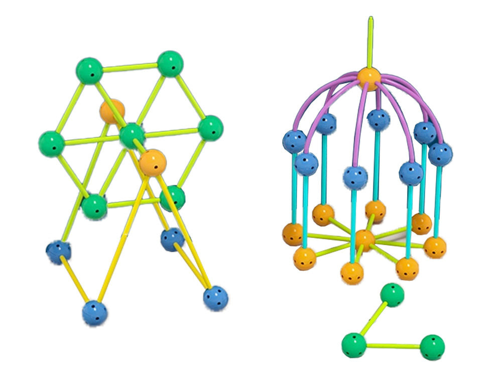 3D stavebnice geometrických tvarů – 142 dílů s úkoly