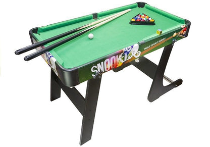 Large Wooden Folding Pool Table Game + Balls