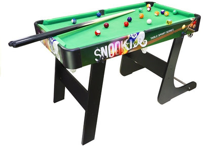 Large Wooden Folding Pool Table Game + Balls