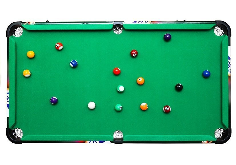 Large Wooden Folding Pool Table Game + Balls