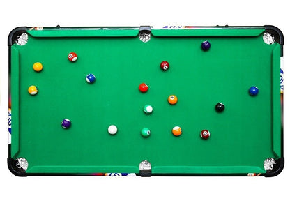 Large Wooden Folding Pool Table Game + Balls