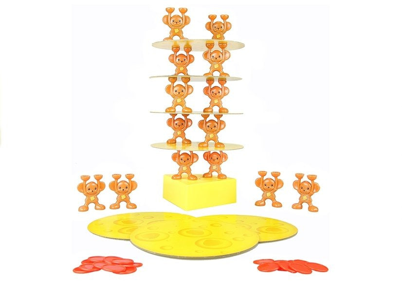 Cheese Tower with Mice Arcade Game Family Game