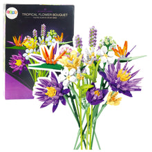 Stavebnice kytice tropických květin – 890 dílků