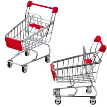 Mini kovový nákupní vozík pro děti – hračka i dekorace