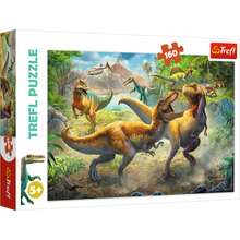 Puzzle 160 dílků Bojující Tyranosauři – Trefl
