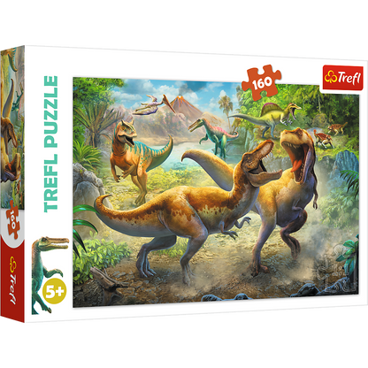 Puzzle 160 dílků Bojující Tyranosauři – Trefl