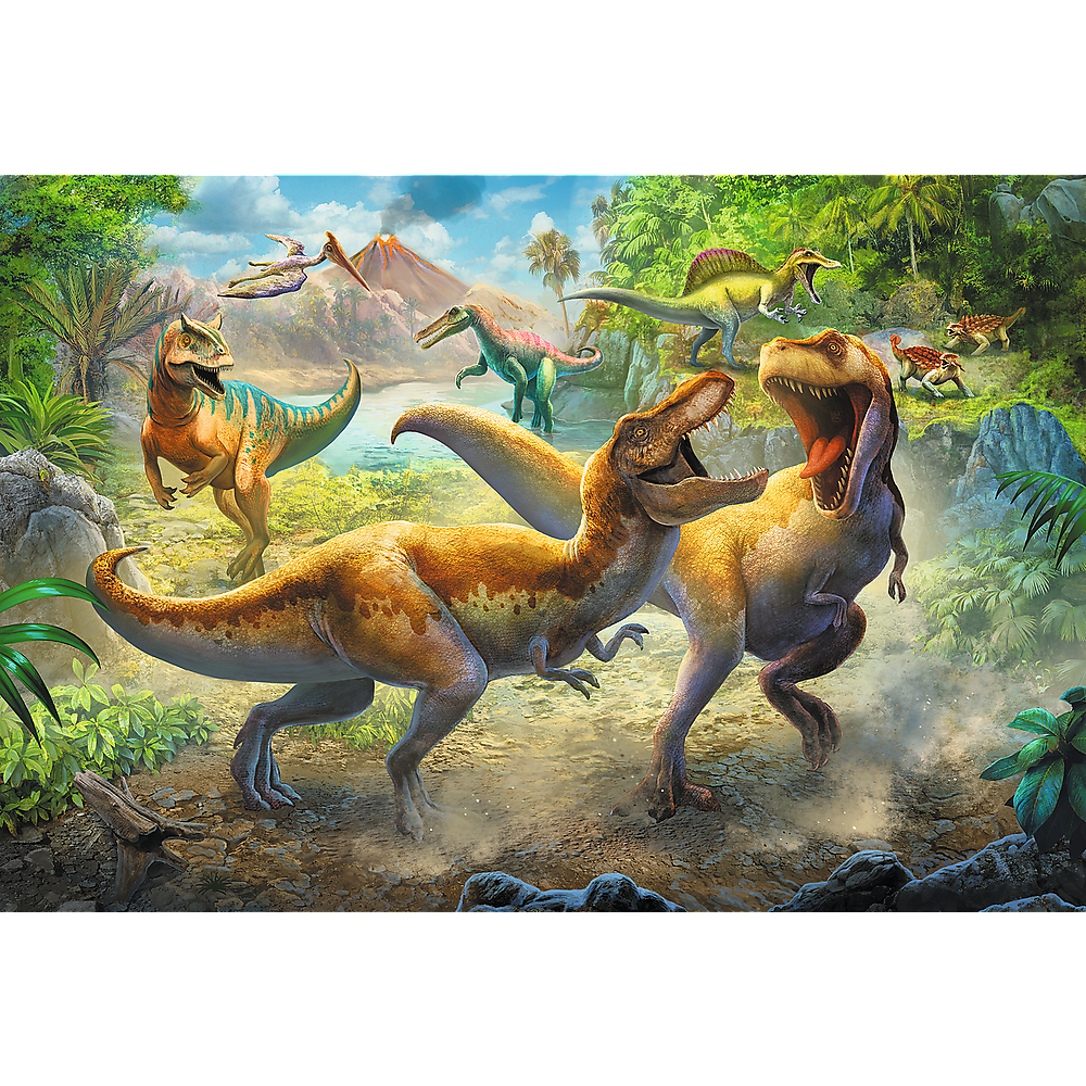 Puzzle 160 dílků Bojující Tyranosauři – Trefl