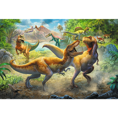 Puzzle 160 dílků Bojující Tyranosauři – Trefl