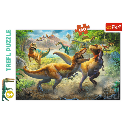 Puzzle 160 dílků Bojující Tyranosauři – Trefl