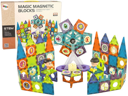 Magnetická stavebnice 3D s ruským kolem – 155 dílů