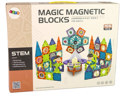 Magnetická stavebnice 3D s ruským kolem – 155 dílů