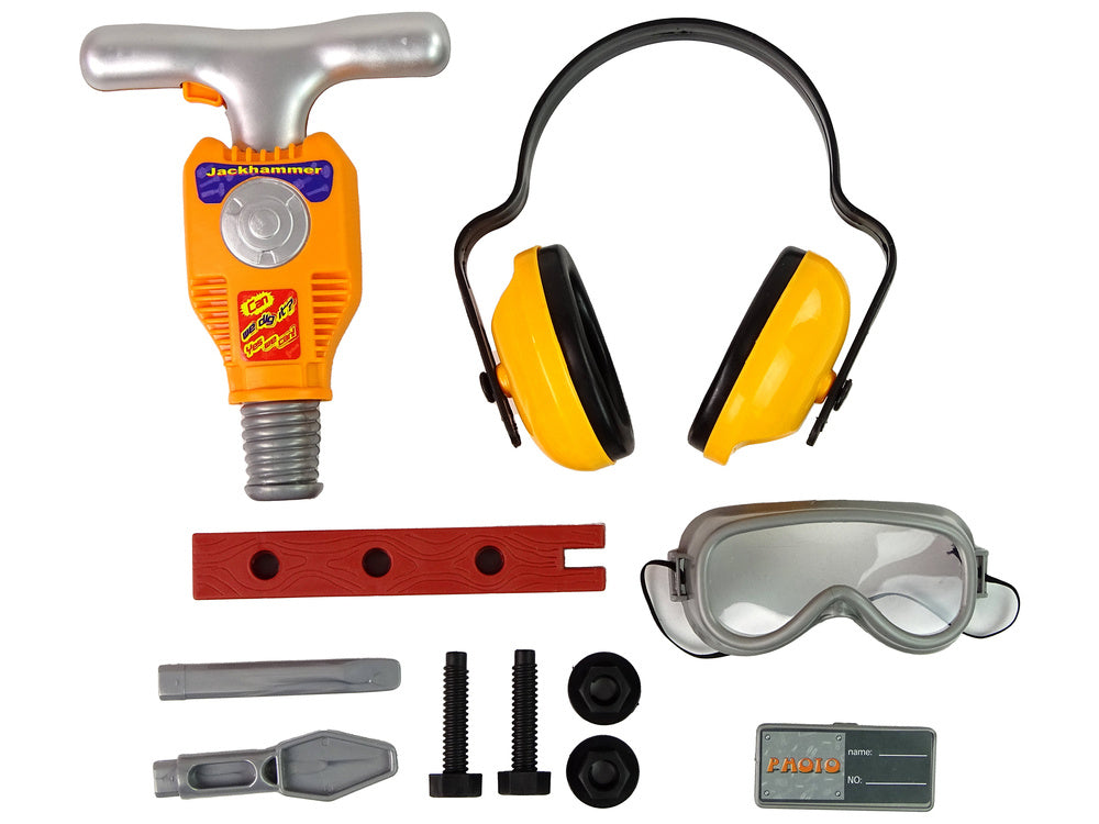 Dětská sada nářadí s pneumatickým vrtacím kladivem a ochranou