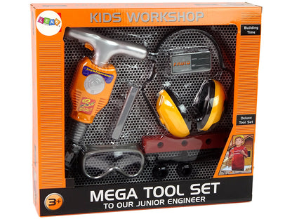 Dětská sada nářadí s pneumatickým vrtacím kladivem a ochranou