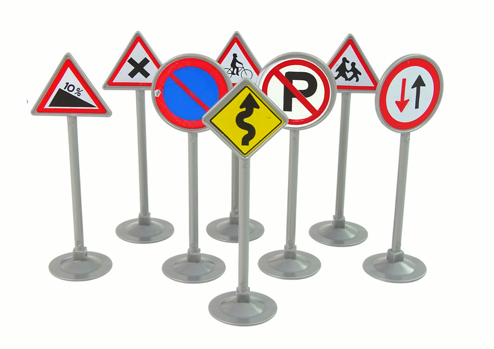 Sada dopravních značek se semaforem – se světly a zvuky, 23 cm