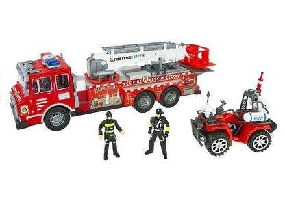 Large Fire Department Set Fire Truck Figures Quad Helmet For Children