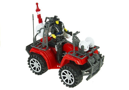 Large Fire Department Set Fire Truck Figures Quad Helmet For Children