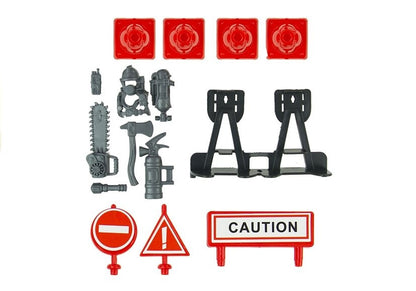 Large Fire Department Set Fire Truck Figures Quad Helmet For Children