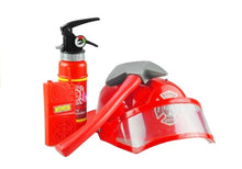 Firefighter Costume with Accessories - helmet, fire extinguisher, crowbar