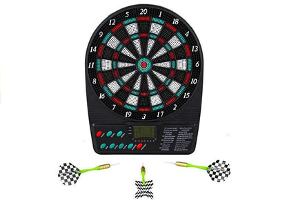 Electronic Dartboard Led Score Display Dart Board 18 Games 3 Darts 12 Spare Tips